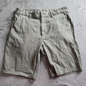 Outerknown Chino Shorts Mens 31 Green S.E.A. 9" Inseam Beach Athletic Organic